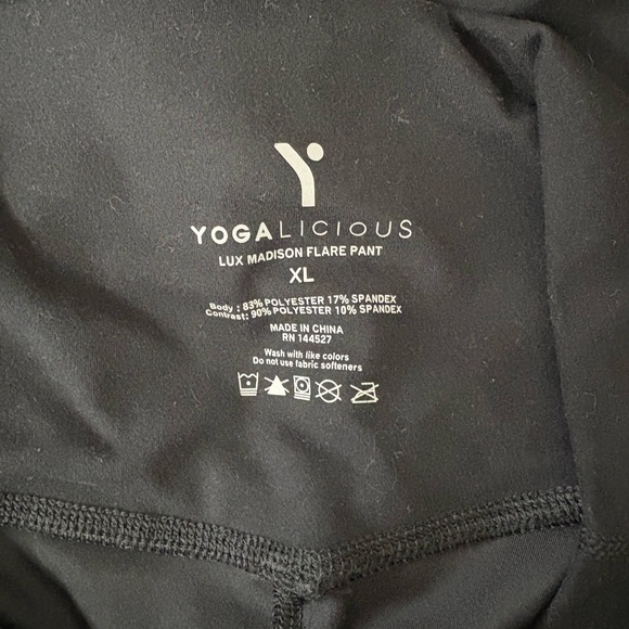 Yogalicious Black Flare Women's Pants - Picture 3 of 3
